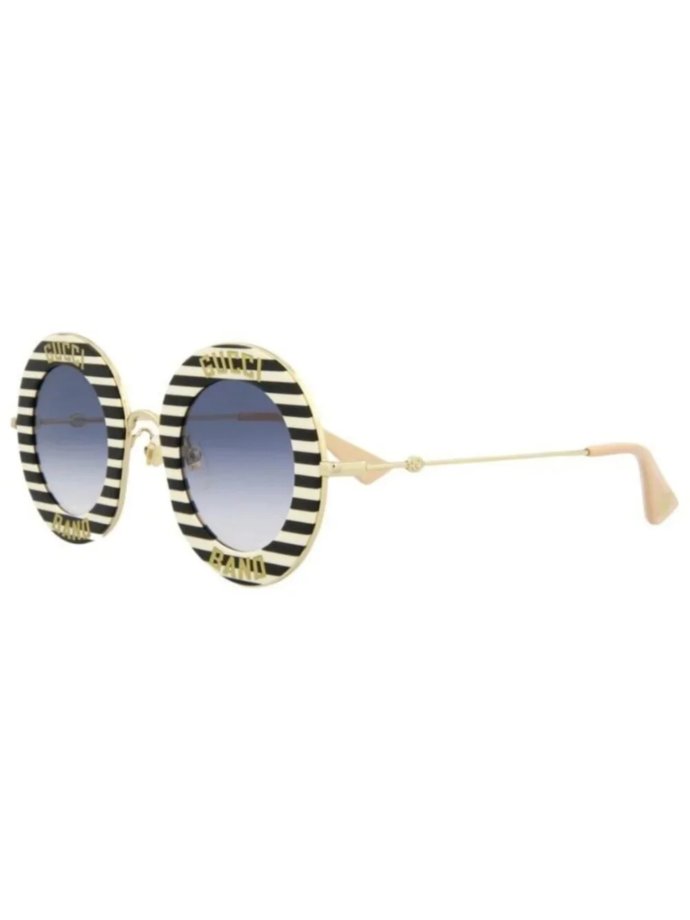 New Gucci Womens Round/Oval Black Gold Blue Fashion Designer Sunglasses
